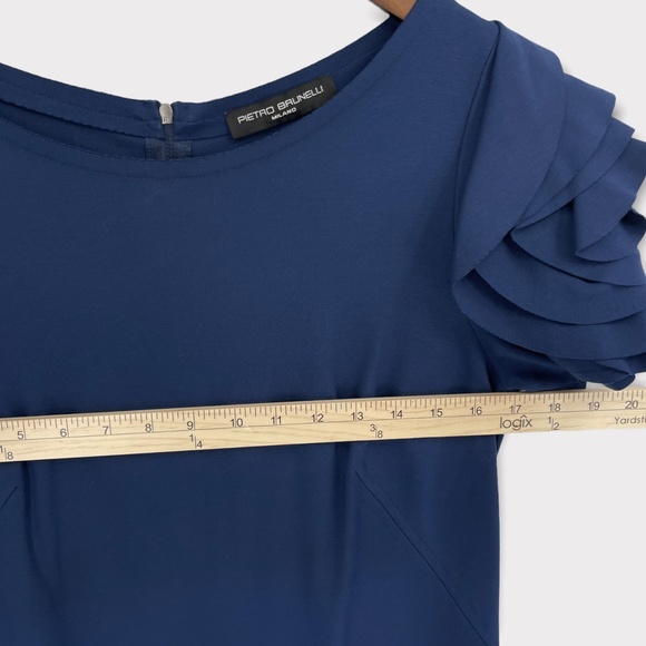 Pietro Brunelli Navy Capri Designer Maternity Dress Size Small - Picture 8 of 11